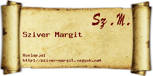 Sziver Margit névjegykártya