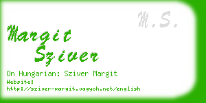 margit sziver business card